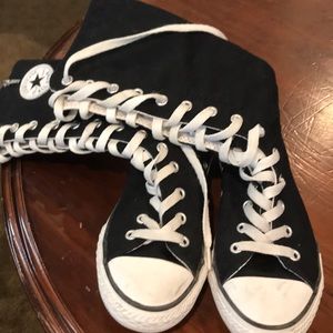 Converse mid calf lace up sneakers